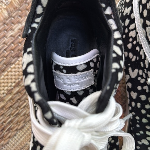 Rag & Bone Army High Black/White Cheetah Cow 9.5 US Women 40 Steampunk - Picture 6 of 11